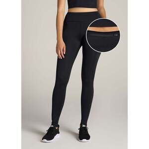 American Tall Active Leggings with Pockets for Tall Women in Black Size MM / Tal